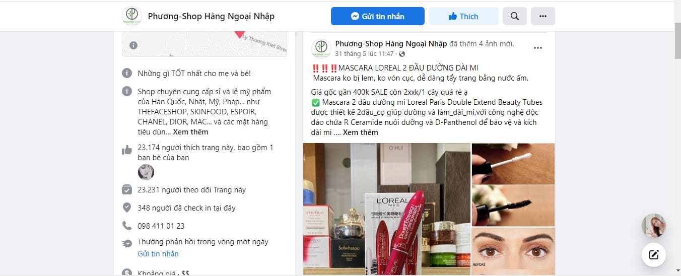 Cửa hàng mỹ phẩm Hội An chuyên dòng sản phẩm cao cấp